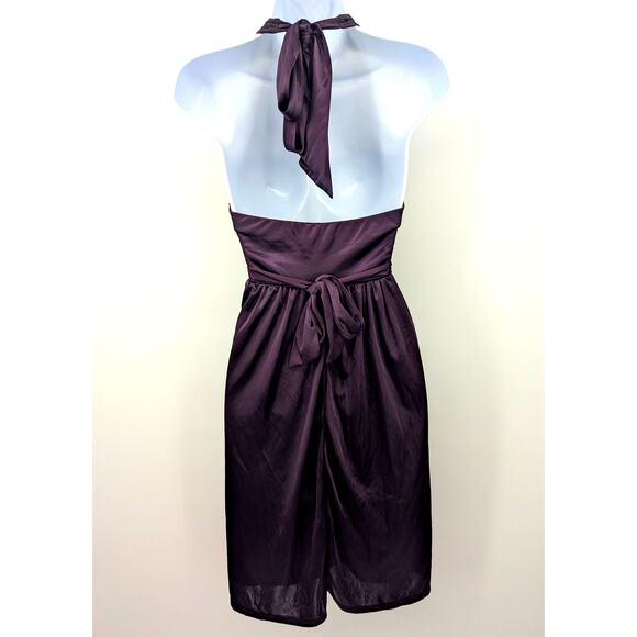 Y2K City Triangles Babydoll Dress Sz S Purple Hoco Formal Sparkly Fairy Prom - Picture 2 of 5